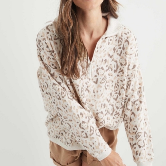 aerie Tops - Aerie Leopard Sweatshirt